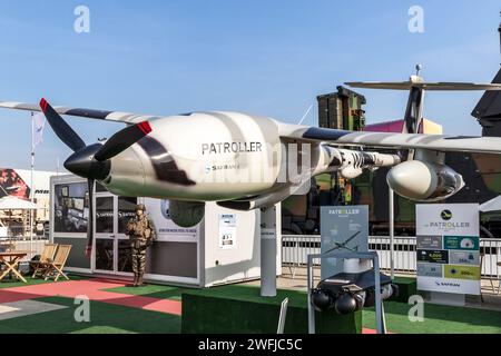 Safran Patroller, véhicule aérien sans pilote (UAV) de moyenne altitude et longue endurance au salon du Bourget. Le Bourget, France - 22 juin 2017 Banque D'Images