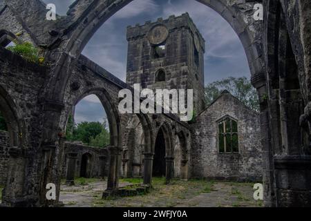 Ruines de l'église St Thomas A Becket, Heptonstall Banque D'Images