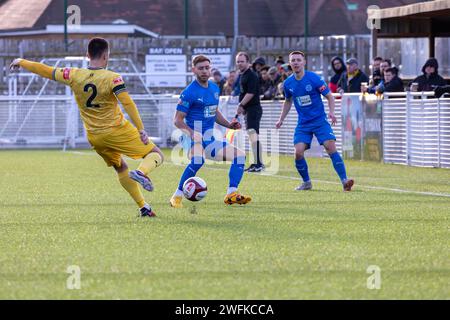 Basford FC a accueilli Warrington Rylands dans la NPL Premier League 2024 Banque D'Images