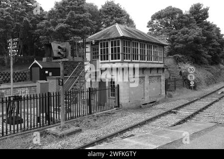 La boîte de signalisation à la gare de Cromer, North Norfolk Coast, Angleterre, Royaume-Uni Banque D'Images