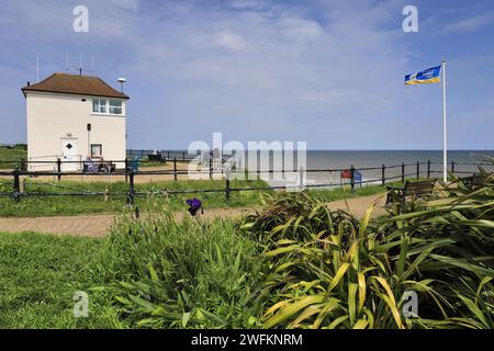 Les jardins et le Musée maritime au village de Mundesley, Norfolk Nord, Angleterre, Royaume-Uni Banque D'Images