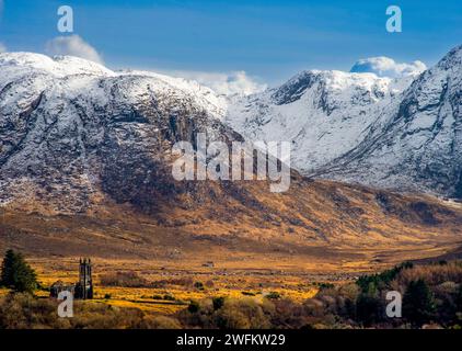 Ruines de l'église COI, poison Glen, Dunlewey Co Donegal, Irlande Banque D'Images