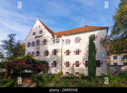 Weilheim à Oberbayern : Château de Weilheim, aujourd'hui bureau des impôts, vieille ville à Oberbayern, Pfaffenwinkel, haute-Bavière, Bayern, Bavière, Allemagne Banque D'Images