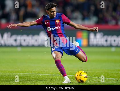 Barcelone, Espagne. 31 janvier 2024. Lors du match de la Liga EA Sports entre le FC Barcelone et le CA Osasuna a joué au stade Lluis Companys le 31 janvier 2024 à Barcelone, en Espagne. (Photo de Sergio Ruiz/PRESSINPHOTO) crédit : PRESSINPHOTO SPORTS AGENCY/Alamy Live News Banque D'Images