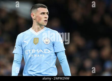 Etihad Stadium, Manchester, Royaume-Uni. 31 janvier 2024. Premier League football, Manchester City contre Burnley ; Phil Foden de Manchester City crédit : action plus Sports/Alamy Live News Banque D'Images