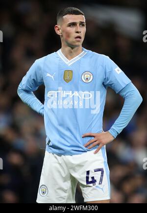 Etihad Stadium, Manchester, Royaume-Uni. 31 janvier 2024. Premier League football, Manchester City contre Burnley ; Phil Foden de Manchester City crédit : action plus Sports/Alamy Live News Banque D'Images