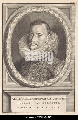 Portrait d'Albrecht, Archiduc d'Autriche, Anonyme, 1600 - 1699 gravure sur papier Banque D'Images