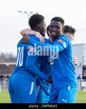 Le Basford United FC a accueilli les Warrington Rylands en Premier League 2024 de la NPL Banque D'Images