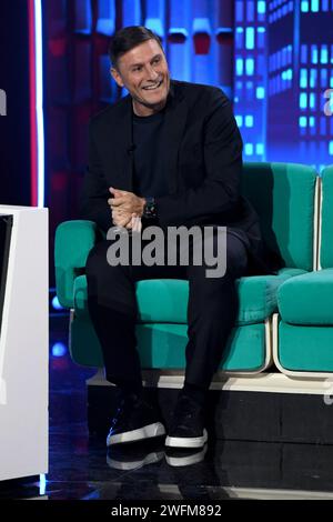 Milan, Italie. 31 janvier 2024. Milano - Trasmissione TV “Stasera c'è Cattelan”. - Javier Zanetti crédit : Agence photo indépendante/Alamy Live News Banque D'Images