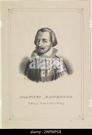 Portrait de Johan Ernst I, comte de Nassau-Siegen, c. 1837 - c. 1840 tirage Portrait de Johan Ernst I dans un rectangle orné. Son nom dans la marge inférieure. Le journal de la Haye Banque D'Images