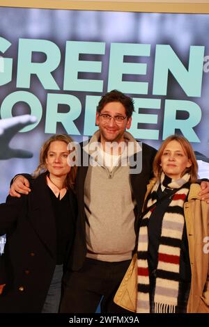 30 janvier 2024, Berlin, Berlin District de Charlottenbur, Allemagne : Berlin : les photos......... Avant la première berlinoise de ''FRONTIÈRE VERTE'' sur le tapis rouge devant le Delphi Filmpalast. (Image de crédit : © Simone Kuhlmey/Pacific Press via ZUMA Press Wire) USAGE ÉDITORIAL SEULEMENT! Non destiné à UN USAGE commercial ! Banque D'Images