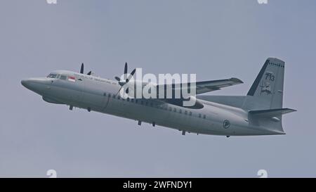 Republic of Singapore Air Force , numéro de série 713 Fokker 50 du 121e escadron Banque D'Images