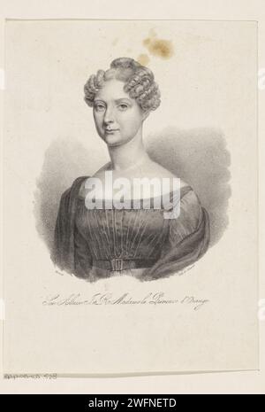 Portret van Anna Paulowna Romanowa, 1816 - 1861 print Portrait d'Anna Paulowna. Dans la marge inférieure son titre en français. Document de Bruxelles Banque D'Images