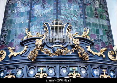 Teatro Calderon, élément architectural, Madrid, Espagne Banque D'Images