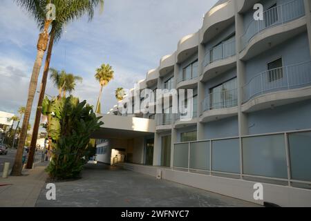 West Hollywood, Californie, USA 30 janvier 2024 vue générale De l'atmosphère l'hôtel Standard a fermé ses portes au 8300 Sunset Blvd le 30 janvier 2024 à West Hollywood, Californie, USA. Photo de Barry King/Alamy stock photo Banque D'Images