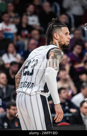 Barcelone, Espagne. 31 janvier 2024. Daniel Hackett de Virtus Segafredo Bologne vu lors du match de la saison régulière 24 de Turkish Airlines Euroleague entre Barcelone et Virtus Bologna au Palau Blaugrana. Score final ; Barcelone 84:57 Virtus Bologne. Crédit : SOPA Images Limited/Alamy Live News Banque D'Images