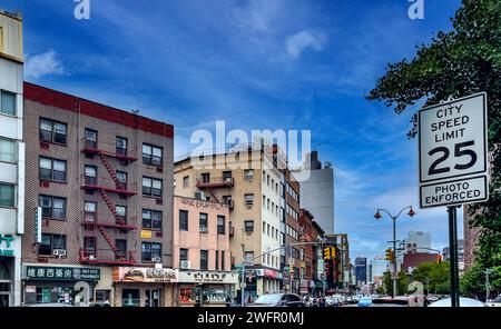 New York, États-Unis ; 3 janvier 2024 : la Grand Concourse Avenue est une rue de 5,2 kilomètres de long dans le Bronx Borough de New York. Banque D'Images