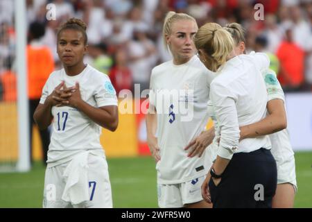 Nikita Parris et Alex Greenwood UEFA Women's Euro final 2022 Angleterre - Allemagne au stade de Wembley, Londres, 31 juillet 2022 Banque D'Images