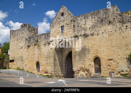 Porte des Tours à Domme, Dordogne, Nouvelle-Aquitaine, France. Banque D'Images