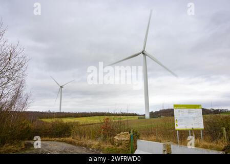 Éoliennes à Park Spring Wind Farm, Grimethorpe, Sud, Yorkshire, Royaume-Uni Banque D'Images