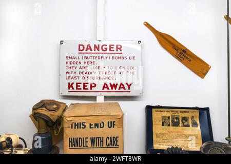 Mod hack bunker secret vert cheshire, utilisé dans la guerre froide comme abri contre les explosions nucléaires, poste de commandement maintenant un musée Banque D'Images