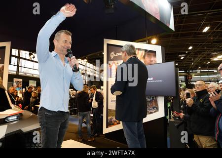 LOEB Sébastien (fra), pour le 50 ème anniversaire de Sébastien Loeb lors du salon de la moto Retromobile 2024 à Paris Expo porte de Versailles, le 31 janvier 2024 à Paris, France - photo Frédéric le Floc’h / DPPI Banque D'Images