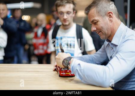 LOEB Sébastien (fra), pour le 50 ème anniversaire de Sébastien Loeb lors du salon de la moto Retromobile 2024 à Paris Expo porte de Versailles, le 31 janvier 2024 à Paris, France - photo Frédéric le Floc’h / DPPI Banque D'Images