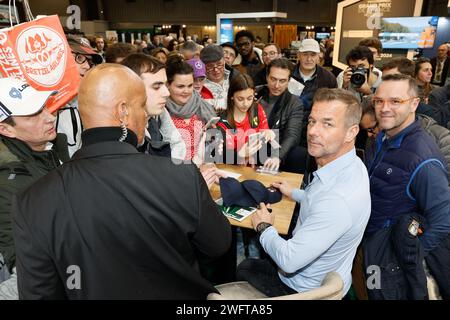 LOEB Sébastien (fra), pour le 50 ème anniversaire de Sébastien Loeb lors du salon de la moto Retromobile 2024 à Paris Expo porte de Versailles, le 31 janvier 2024 à Paris, France - photo Frédéric le Floc’h / DPPI Banque D'Images