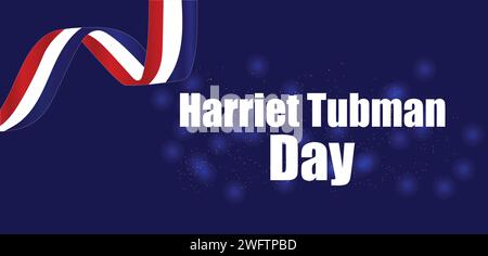 Happy Harriet Tubman Day texte illustration design Illustration de Vecteur