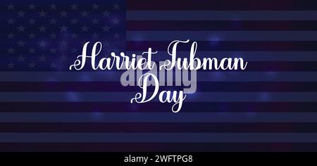 Happy Harriet Tubman Day texte illustration design Illustration de Vecteur