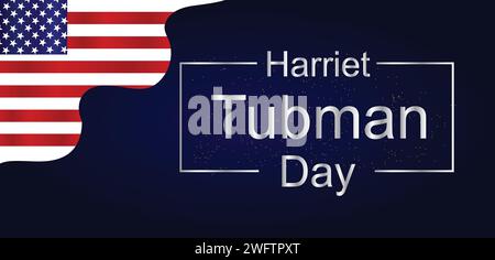 Happy Harriet Tubman Day texte illustration design Illustration de Vecteur