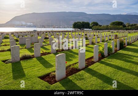 Cimetière de guerre du Commonwealth de Souda Bay, près de Chania, Crète Banque D'Images