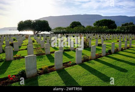 Cimetière de guerre du Commonwealth de Souda Bay, près de Chania, Crète Banque D'Images