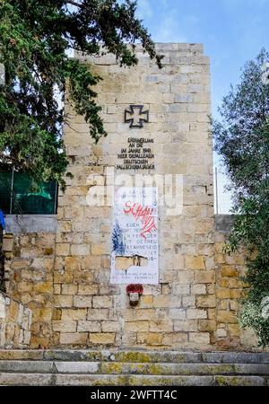 Mémorial controversé de l'ère nazie aux parachutistes allemands qui ont envahi la Crète pendant la Seconde Guerre mondiale, Chania Banque D'Images