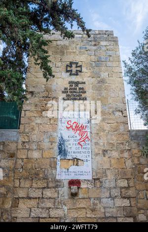 Mémorial controversé de l'ère nazie aux parachutistes allemands qui ont envahi la Crète pendant la Seconde Guerre mondiale, Chania Banque D'Images