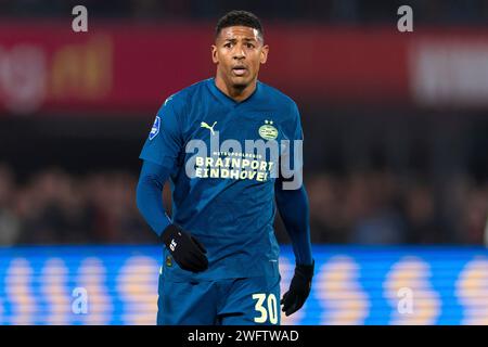 Rotterdam, Nederland. 24 janvier 2024. ROTTERDAM, NEDERLAND - 24 JANVIER : lors du match de la Toto KNVB Cup entre Feyenoord et PSV au Stadion Feijenoord le 24 janvier 2024 à Rotterdam, Nederland. (Photo de Joris Verwijst/Orange Pictures) crédit : dpa/Alamy Live News Banque D'Images