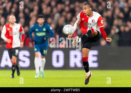 Rotterdam, Nederland. 24 janvier 2024. ROTTERDAM, NEDERLAND - 24 JANVIER : lors du match de la Toto KNVB Cup entre Feyenoord et PSV au Stadion Feijenoord le 24 janvier 2024 à Rotterdam, Nederland. (Photo de Joris Verwijst/Orange Pictures) crédit : dpa/Alamy Live News Banque D'Images