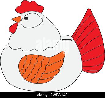 icône de tirelire de poulet illustration vectorielle conception simple Illustration de Vecteur