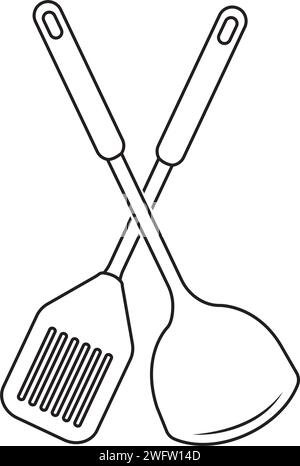 Symbole d'illustration vectorielle d'icône de spatule Illustration de Vecteur