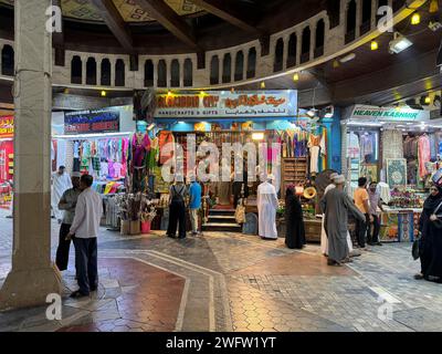 Mutrah Souq, le plus grand marché d'Oman, Bazar, Muscat, Oman Banque D'Images