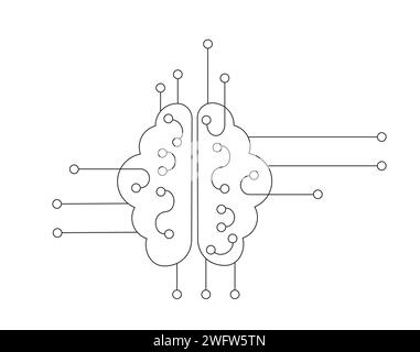Icône Intelligence artificielle. Signe ai. Illustration vectorielle Illustration de Vecteur