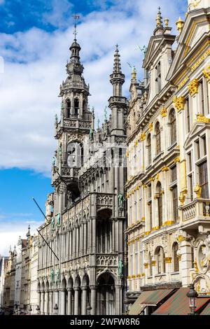 Maison du roi de style néo-gothique (Musée de la ville de Bruxelles) sur la Grand place, Bruxelles, Belgique Banque D'Images