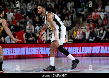 Monaco, Monaco. 31 janvier 2024. Le joueur de Belgrade #35 Perry Dozier est vu lors du match de basket Turkish Airlines Euroleague entre L'AS Monaco et le KK Partizan Belgrade dans la salle Gaston Medecin à Monaco le 31 janvier 2024. Photo de Laurent Coust/ABACAPRESS.COM crédit : Abaca Press/Alamy Live News Banque D'Images