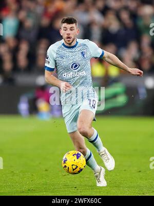 Ryan Christie de Bournemouth en action lors du match de Premier League au London Stadium. Date de la photo : jeudi 1 février 2024. Banque D'Images