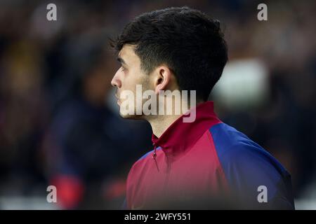 Barcelone, Espagne. 31 janvier 2024. BARCELONE, ESPAGNE - JANVIER 31 : .Pedri du FC Barcelone pendant le match de la Liga EA Sports entre le FC Barcelone et CA Osasuna au Estadi Olimpic Lluis Companys le 31 janvier 2024 à Barcelone, Espagne (crédit image : © Gerard Franco/DAX via ZUMA Press Wire) USAGE ÉDITORIAL UNIQUEMENT! Non destiné à UN USAGE commercial ! Banque D'Images