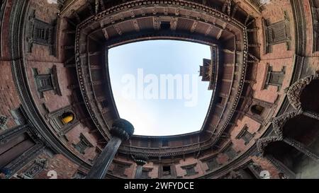 360 vue panoramique du Sundari Chowk sur la place Patan Durbar Banque D'Images