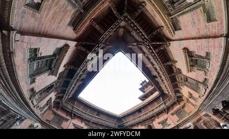 360 vue panoramique de Keshav Narayan Chowk sur la place Patan Durbar Banque D'Images