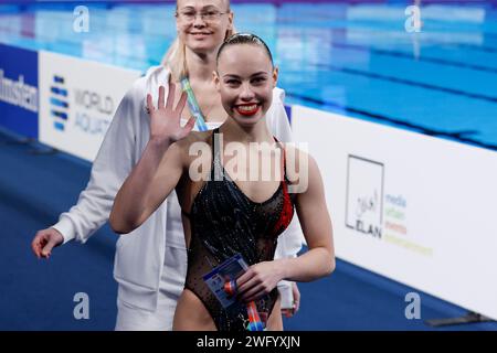 Doha, Qatar. 02 février 2024. DOHA, QATAR - 2 FÉVRIER : Marloes Steenbeek des pays-Bas en compétition dans le Women Solo Technical le jour 1 : natation artistique des Championnats du monde aquatiques de Doha 2024 le 2 février 2024 à Doha, Qatar. (Photo de MTB-photo/BSR Agency) crédit : BSR Agency/Alamy Live News Banque D'Images