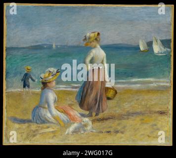 Figures sur la plage Auguste Renoir 1890 Banque D'Images