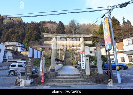 Temple Rissyakuji (Yamadera) un temple bouddhiste centenaire à Yamadera, Yamagata, Japon Banque D'Images